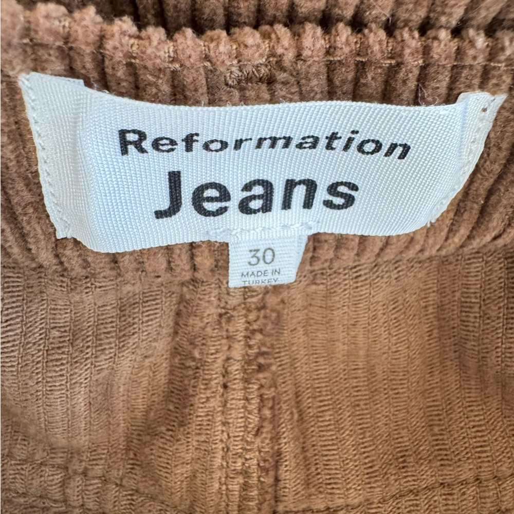 Reformation Tazz Maxi Corduroy Skirt‎ Brown Women’s Sz 30 High Slit Western Fall - Picture 8 of 9